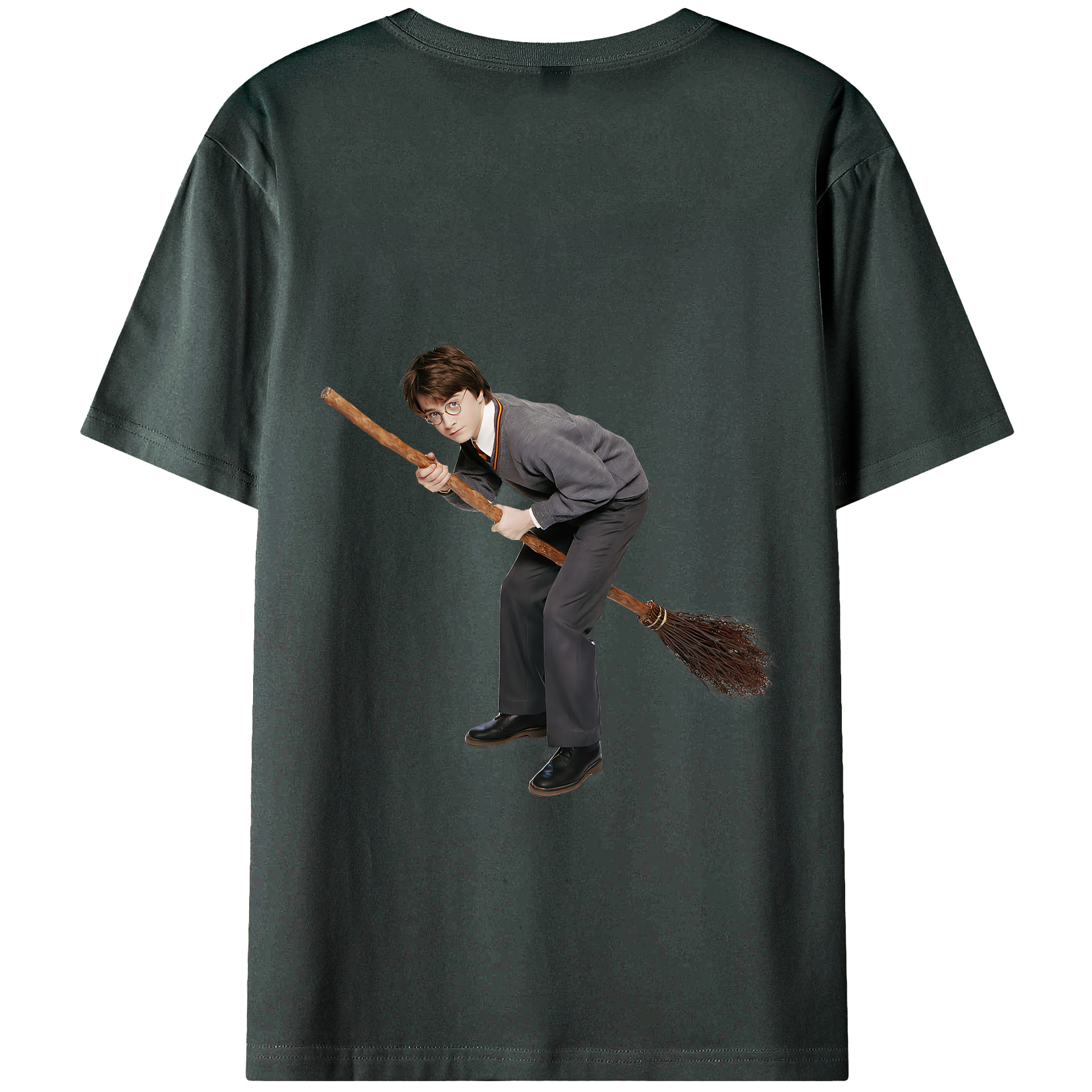 （画像用） Harry Potter ハリー・ポッターシリーズ 綿100％ メンズ半袖Tシャツ（バックプリント） 通気性